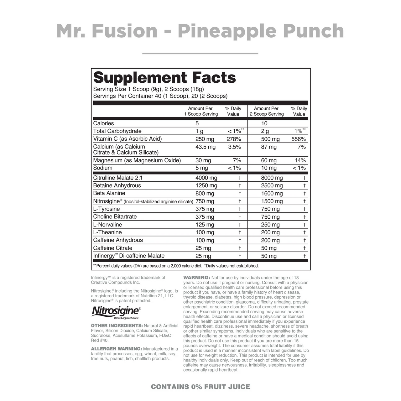 Mr. Fusion (Extended Release Caffeine 150mg)